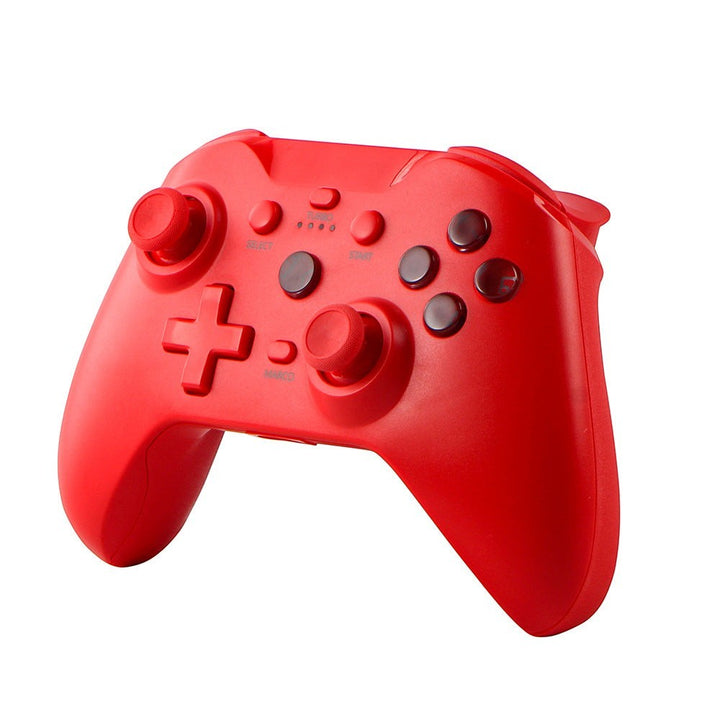 Rachidi Active red wireless Bluetooth gaming controller with vibration for PC, Android, and Switch consoles.