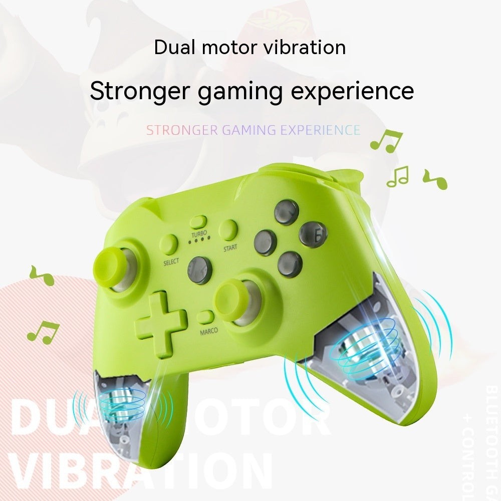 Rachidi Active lime green wireless Bluetooth game controller with dual motor vibration for PC, Android, and Switch