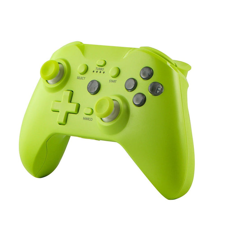 Rachidi Active lime green wireless Bluetooth gaming controller with vibration support for PC, Android, and Switch.